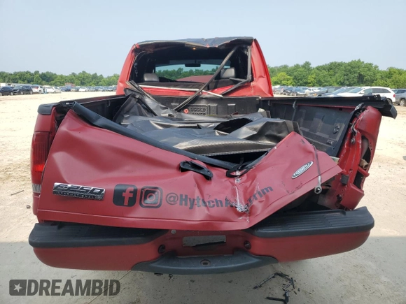 2005 Ford F-250 XL with VIN 1FTSW21P45EB41632, listed as a Copart auction lot 59676215 with 251,452 mi miles and Salvage title. Bid and sale history available at DreamBid. Image 6.