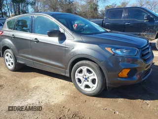2018 Ford Escape S with VIN 1FMCU0F77JUA84538, listed as a IAAI auction lot 41611602 with 28,284 mi miles and . Bid and sale history available at carsss.com. Image 1.