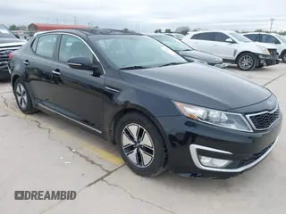 2012 Kia Optima Hybrid with VIN KNAGM4AD8C5021615, listed as a IAAI auction lot 41216697 with 119,153 mi miles. Bid and sale history available at carsss.com. Image 1.