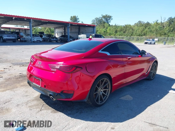 2018 Infiniti Q60 RED SPORT 400 with VIN JN1FV7EL4JM630513, listed as a IAAI auction lot 40411948 with 59,373 mi miles. Bid and sale history available at carsss.com. Image 4.