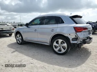 2023 Audi Q5 S line Prestige with VIN WA1FAAFY7P2061803, listed as a Copart auction lot 59907565 with 14,614 mi miles and Salvage title. Bid and sale history available at DreamBid. Image 2.