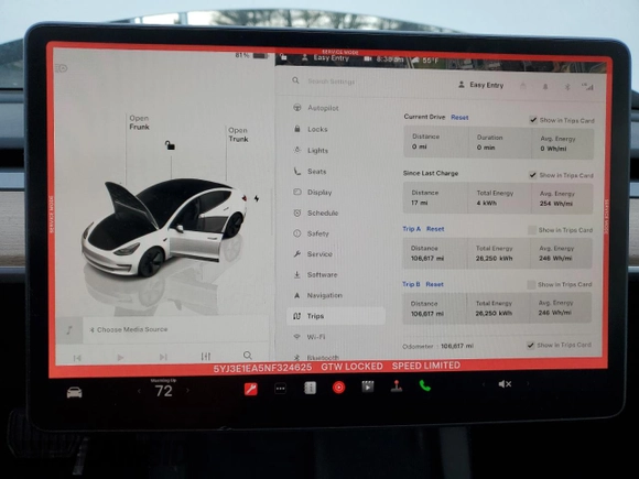 2022 Tesla Model 3 z VIN 5YJ3E1EA5NF324625, wystawiony jako Copart lot #46974745 z przebiegiem 106 617 mil mil oraz Szkoda całkowita • Salvage title. Historia ofert i sprzedaży dostępna na DreamBid. Obrazek 9.