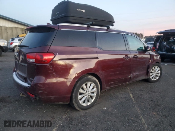 2016 Kia Sedona SX with VIN KNDMC5C15G6169660, listed as a Copart auction lot 85941454 with 0 mi miles and Clean Title. Bid and sale history available at carsss.com. Image 3.