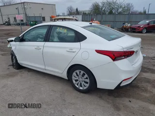 2022 Hyundai Accent SE with VIN 3KPC24A61NE184994, listed as a IAAI auction lot 41952958 with 18,851 mi miles and . Bid and sale history available at carsss.com. Image 3.
