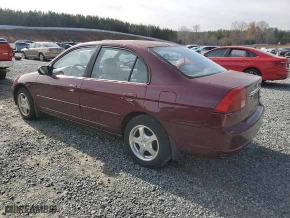 2002 Honda Civic LX with VIN 1HGES16632L034065, listed as a Copart auction lot 84804924 with 130,102 mi miles and Salvage Title. Bid and sale history available at carsss.com. Image 2.