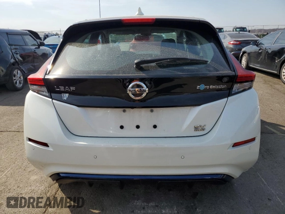 2020 Nissan LEAF SV Plus with VIN 1N4BZ1CP0LC307707, listed as a Copart auction lot 48912355 with 26,348 mi miles and Salvage Title. Bid and sale history available at DreamBid. Image 6.