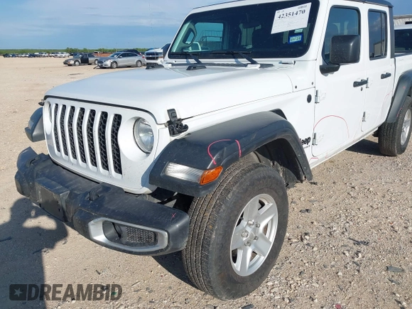 2023 Jeep Gladiator Sport S с VIN 1C6HJTAG0PL533933, выставлен на аукционе IAAI как лот 42351470 с пробегом 57 982 миль миль и . История ставок и продаж доступна на DreamBid. Изображение 6.