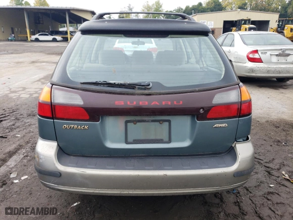 2001 Subaru Legacy Wagon Outback w/RL Equip with VIN 4S3BH675217632027, listed as a Copart auction lot 73150534 with 92,418 mi miles and Clean Title. Bid and sale history available at carsss.com. Image 6.