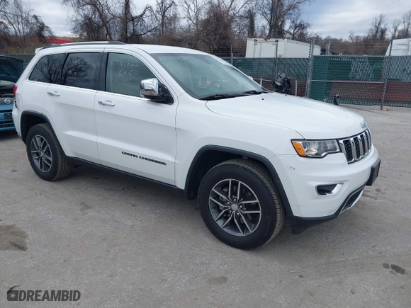 2018 Jeep Grand Cherokee Limited with VIN 1C4RJFBG5JC450521, listed as a IAAI auction lot 41741322 with 63,833 mi miles. Bid and sale history available at carsss.com. Image 1.