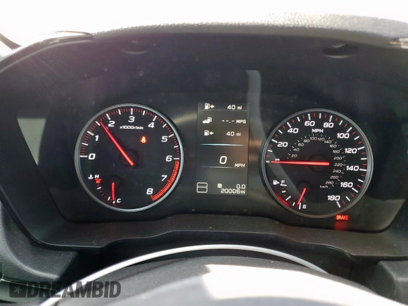 2022 Subaru WRX Premium с VIN JF1VBAF64N9025218, выставлен на аукционе Copart как лот 57229895 с пробегом 20 006 миль миль и Списание • Salvage title. История ставок и продаж доступна на DreamBid. Изображение 9.