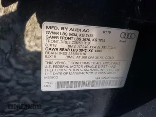 2019 Audi Q5 Premium with VIN WA1ANAFY7K2052591, listed as a Copart auction lot 69168302 with 30,878 mi miles. Bid and sale history available at carsss.com. Image 13.