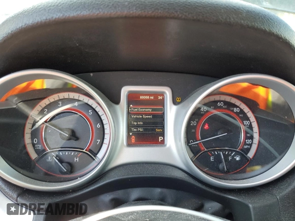 2016 Dodge Journey SE with VIN 3C4PDCAB3GT187347, listed as a Copart auction lot 49711555 with 80,008 mi miles and Clean Title. Bid and sale history available at carsss.com. Image 9.