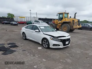 2018 Honda Accord EX-L z VIN 1HGCV1F59JA055504, wystawiony jako IAAI lot #42711927 z przebiegiem 57 977 mil mil oraz . Historia ofert i sprzedaży dostępna na DreamBid. Obrazek 1.