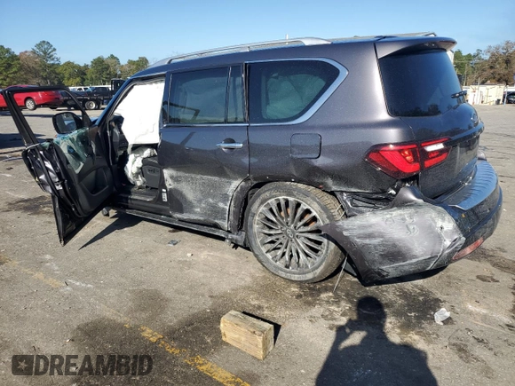 2022 Infiniti QX80 PREMIUM SELECT with VIN JN8AZ2AF0N9744083, listed as a Copart auction lot 85163084 with 0 mi miles and Salvage Title. Bid and sale history available at carsss.com. Image 2.