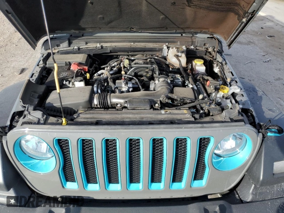 2023 Jeep Wrangler Sport S with VIN 1C4HJXDG3PW615858, listed as a Copart auction lot 85537124 with 16,718 mi miles and Salvage Title. Bid and sale history available at DreamBid. Image 12.