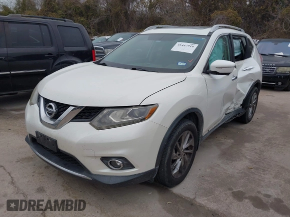 2015 Nissan Rogue SL with VIN 5N1AT2MT6FC761145, listed as a IAAI auction lot 41447918 with 97,021 mi miles. Bid and sale history available at carsss.com. Image 17.