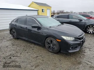 2017 Honda Civic Hatchback EX with VIN SHHFK7H57HU200267, listed as a Copart auction lot 44394445 with 124,392 mi miles and Salvage Title. Bid and sale history available at carsss.com. Image 4.