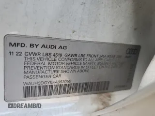 2023 Audi S3 Premium Plus z VIN WAUH3DGY5PA053050, wystawiony jako Copart lot #69858834 z przebiegiem 58 798 mil mil oraz Szkoda całkowita • Salvage title. Historia ofert i sprzedaży dostępna na DreamBid. Obrazek 15.