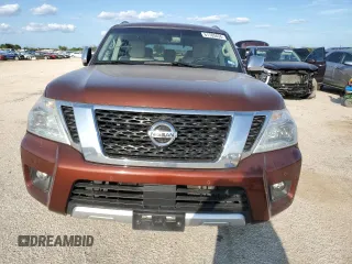 2017 Nissan Armada SL with VIN JN8AY2ND8H9010517, listed as a Copart auction lot 61785834 with 142,157 mi miles and Salvage Title. Bid and sale history available at carsss.com. Image 5.