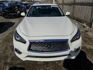 2023 Infiniti Q50 Luxe with VIN JN1EV7BP6PM511826, listed as a Copart auction lot 86655224 with 23,681 mi miles and Salvage Title. Bid and sale history available at DreamBid. Image 5.