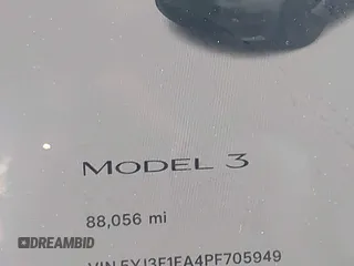 2023 Tesla Model 3 with VIN 5YJ3E1EA4PF705949, listed as a IAAI auction lot 42336682 with 88,056 mi miles and . Bid and sale history available at DreamBid. Image 15.