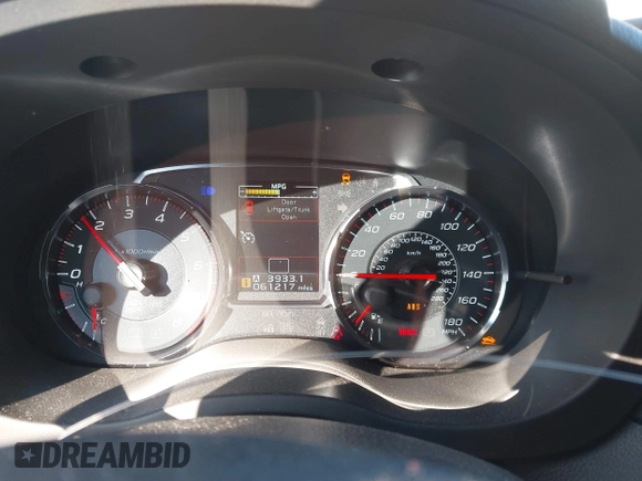 2019 Subaru WRX with VIN JF1VA1A66K9822754, listed as a IAAI auction lot 41411737 with 61,217 mi miles and . Bid and sale history available at DreamBid. Image 7.