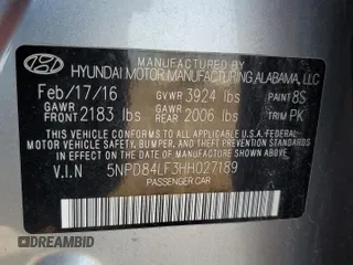 2017 Hyundai Elantra SE with VIN 5NPD84LF3HH027189, listed as a Copart auction lot 53327965 with 121,434 mi miles and Salvage title. Bid and sale history available at DreamBid. Image 12.