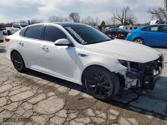 2018 Kia Optima EX with VIN 5XXGU4L37JG271850, listed as a Copart auction lot 52442625 with 125,158 mi miles and Salvage Title. Bid and sale history available at carsss.com. Image 4.