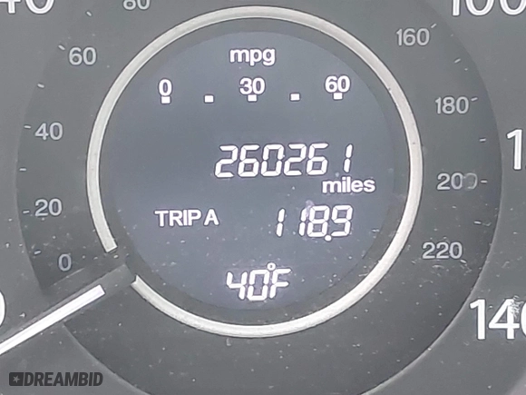 2013 Honda CR-V LX with VIN 5J6RM4H35DL035262, listed as a IAAI auction lot 42015861 with 260,261 mi miles. Bid and sale history available at carsss.com. Image 15.