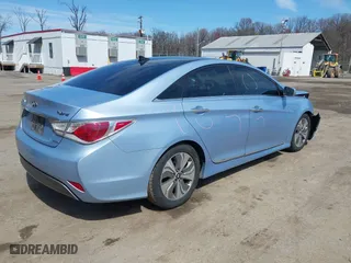 2015 Hyundai Sonata Hybrid Limited with VIN KMHEC4A45FA124754, listed as a IAAI auction lot 41875502 with 138,408 mi miles. Bid and sale history available at carsss.com. Image 4.