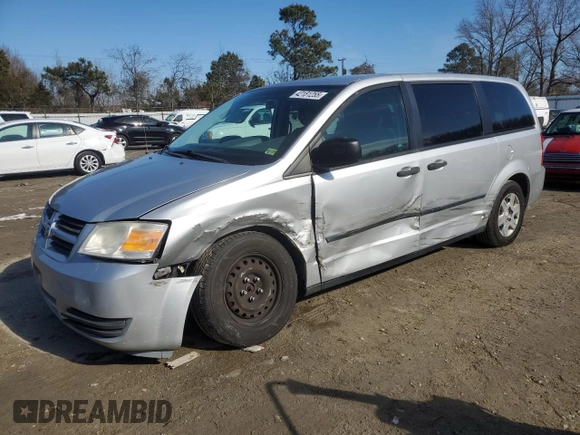 2008 Dodge Grand Caravan SE with VIN 2D8HN44H08R124476, listed as a Copart auction lot 42181255 with 191,455 mi miles and Salvage Title. Bid and sale history available at DreamBid. Image 1.