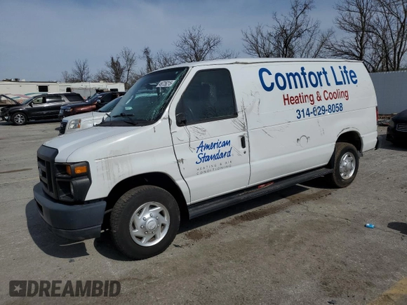 2012 Ford Econoline Cargo Commercial with VIN 1FTNE1EW2CDA70011, listed as a Copart auction lot 49726215 with Not provided miles and Salvage title. Bid and sale history available at DreamBid. Image 1.