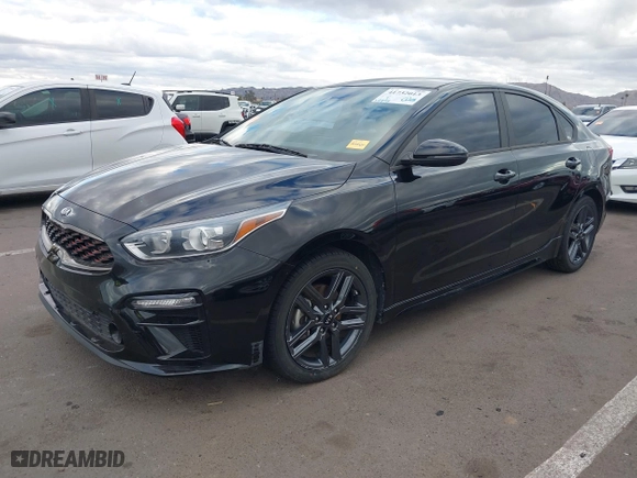 2021 Kia Forte GT-Line with VIN 3KPF34AD6ME263780, listed as a IAAI auction lot 41732013 with 24,928 mi miles. Bid and sale history available at carsss.com. Image 18.