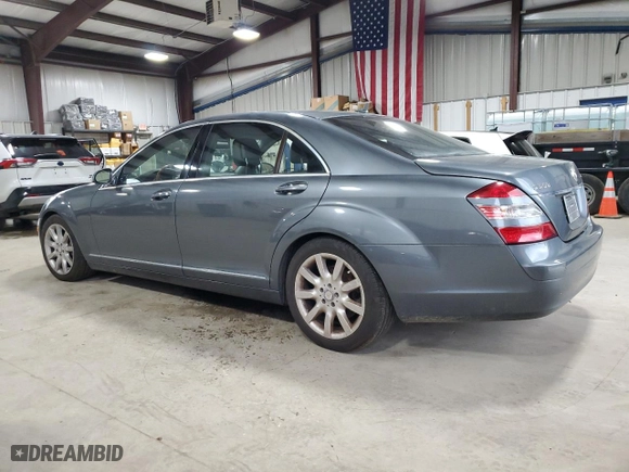2008 Mercedes-Benz S-Class 5.5L V8 with VIN WDDNG86X48A155389, listed as a Copart auction lot 49913155 with 128,594 mi miles and Clean Title. Bid and sale history available at carsss.com. Image 2.