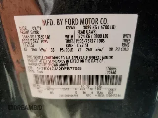 2013 Ford F-150 XL с VIN 1FTEX1CM2DFB77058, выставлен на аукционе Copart как лот 61099805 с пробегом Не указан миль и На запчасти • Non repairable. История ставок и продаж доступна на DreamBid. Изображение 12.