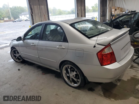 2006 Kia Spectra EX with VIN KNAFE121565357402, listed as a Copart auction lot 72889614 with 200,657 mi miles and Salvage Title. Bid and sale history available at carsss.com. Image 2.