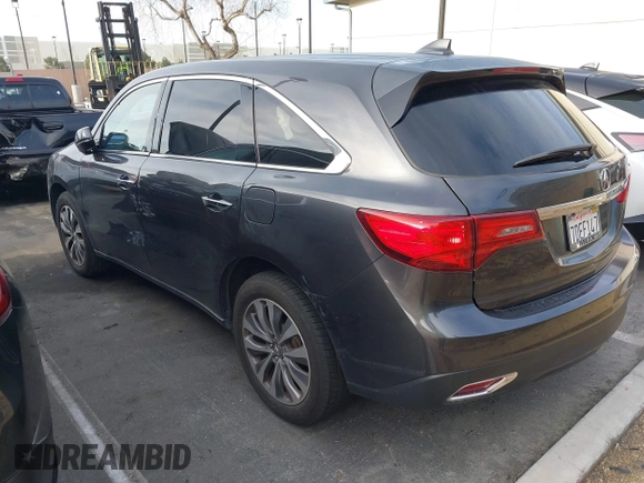 2014 Acura MDX Tech Pkg with VIN 5FRYD3H41EB012164, listed as a IAAI auction lot 41765473 with 59,935 mi miles. Bid and sale history available at carsss.com. Image 3.