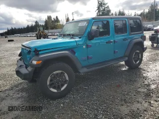 2020 Jeep Wrangler Unlimited Sport S with VIN 1C4HJXDG9LW215121, listed as a Copart auction lot 51292305 with 35,100 mi miles and Salvage Title. Bid and sale history available at carsss.com. Image 1.