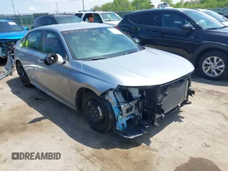 2025 Honda Civic Sport with VIN 2HGFE2F50SH542824, listed as a IAAI auction lot 42302938 with 23,393 mi miles and . Bid and sale history available at DreamBid. Image 1.