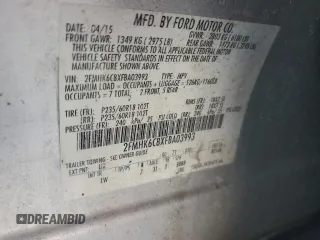 2015 Ford Flex SEL with VIN 2FMHK6C8XFBA03993, listed as a Copart auction lot 89224445 with 179,119 mi miles and Salvage Title. Bid and sale history available at carsss.com. Image 16.