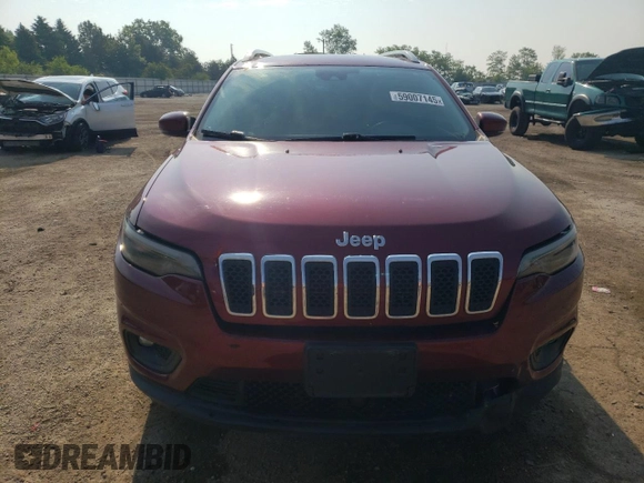 2021 Jeep Cherokee Latitude Lux with VIN 1C4PJMMX0MD200935, listed as a Copart auction lot 59007145 with 67,945 mi miles and Salvage title. Bid and sale history available at DreamBid. Image 5.