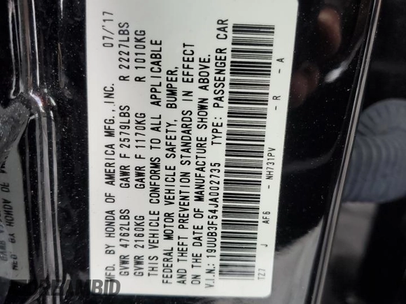 2018 Acura TLX Technology z VIN 19UUB3F54JA002735, wystawiony jako Copart lot #82657074 z przebiegiem 44 392 mil mil oraz Szkoda całkowita • Salvage title. Historia ofert i sprzedaży dostępna na DreamBid. Obrazek 13.