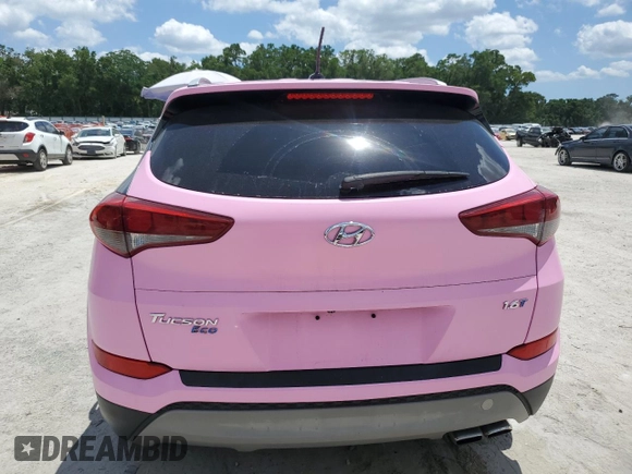 2017 Hyundai Tucson Value with VIN KM8J33A25HU332514, listed as a Copart auction lot 56958845 with 99,818 mi miles and Salvage title. Bid and sale history available at DreamBid. Image 6.