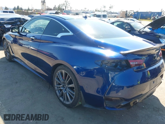 2017 Infiniti Q60 Red Sport 400 with VIN JN1FV7EK3HM610741, listed as a IAAI auction lot 41856207 with 67,598 mi miles and . Bid and sale history available at carsss.com. Image 3.
