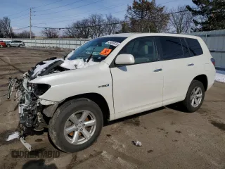 2009 Toyota Highlander Hybrid with VIN JTEEW41A092036819, listed as a Copart auction lot 45483875 with 158,100 mi miles and Salvage Title. Bid and sale history available at carsss.com. Image 1.