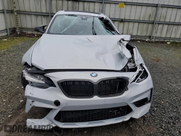 2020 BMW M2 Competition with VIN WBS2U7C02L7E10470, listed as a Copart auction lot 87108934 with 0 mi miles and Salvage Title. Bid and sale history available at carsss.com. Image 5.