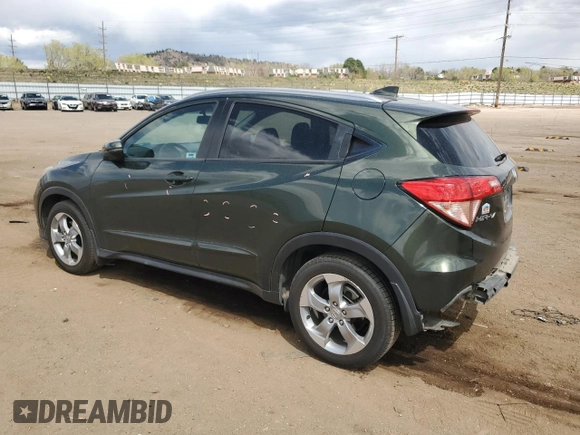 2016 Honda HR-V EX-L w/Navi with VIN 3CZRU6H77GM761013, listed as a Copart auction lot 53153565 with 37,363 mi miles and Salvage Title. Bid and sale history available at carsss.com. Image 2.