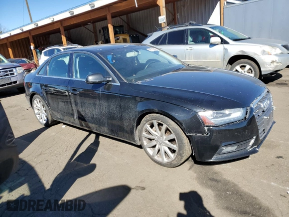 2013 Audi A4 Premium Plus with VIN WAUFFAFL1DA168100, listed as a Copart auction lot 46716045 with 135,639 mi miles and Salvage Title. Bid and sale history available at carsss.com. Image 4.
