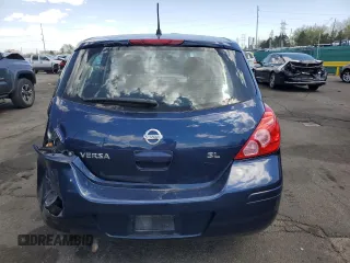 2008 Nissan Versa 1.8 S with VIN 3N1BC13E08L460256, listed as a Copart auction lot 53116335 with 163,223 mi miles and Salvage Title. Bid and sale history available at carsss.com. Image 6.