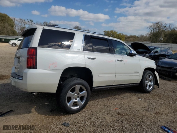 2015 Chevrolet Tahoe LTZ with VIN 1GNSCCKCXFR102314, listed as a Copart auction lot 48479825 with 218,901 mi miles and Salvage Title. Bid and sale history available at carsss.com. Image 3.